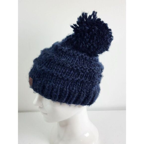 Roxy Blizzard Pom Style Hat, Women's, Navy Blue - Picture 6 of 10